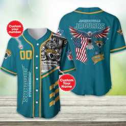 Jacksonville Jaguars Personalized Baseball Jersey BG402