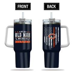 Just Old Man Who Loves Chicago Bears 40oz Tumbler