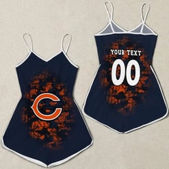 Chicago Bears Women Romper Jumpsuit 3D Printed S062