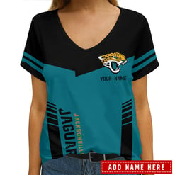 Jacksonville Jaguars Personalized V-neck Women T-shirt AGCWTS255