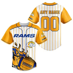 Los Angeles Rams Personalized Baseball Jersey BG746