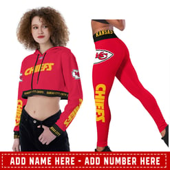 Kansas City Chiefs Personalized Croptop Hoodie And Leggings BG286