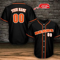 Chicago Bears Personalized Baseball Jersey BG782