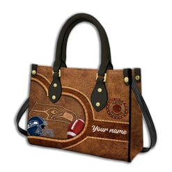 Seattle Seahawks Personalized Leather Hand Bag BBLTHB628