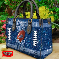 Tennessee Titans Personalized Leather Hand Bag BBLTHB598