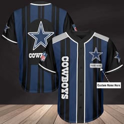 Dallas Cowboys Personalized Baseball Jersey 308