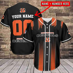 Cincinnati Bengals Personalized Baseball Jersey BG643