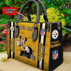 Pittsburgh Steelers Personalized Leather Hand Bag BBLTHB530