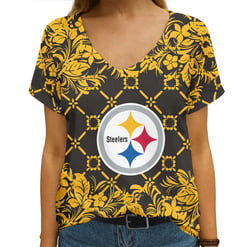 Pittsburgh Steelers V-neck Women T-shirt