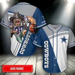 Dallas Cowboys Personalized Baseball Jersey BG276