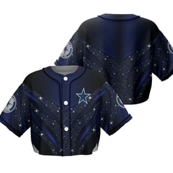 Dallas Cowboys Crop Top Baseball Jersey 8