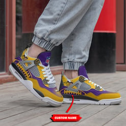 Minnesota Vikings Personalized AJ4 Sneaker BG199