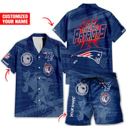 New England Patriots Combo Hawaiian Shirt and Shorts HSAS0023