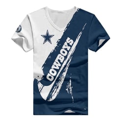 Dallas Cowboys Personalized V-neck Women T-shirt BG539