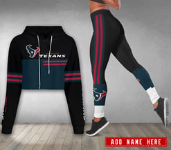 Houston Texans Personalized Combo Croptop Hoodie And Leggings AZCLG068+AZC2CHD068