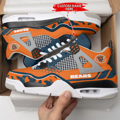 Chicago Bears Personalized AJ4 Sneaker BG224