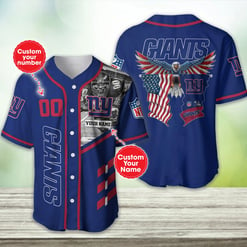 New York Giants Personalized Baseball Jersey BG411