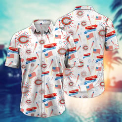 Chicago Bears - Happy 4th Of July Button Shirt BB891