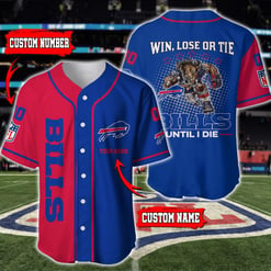 Buffalo Bills Personalized Baseball Jersey BG565