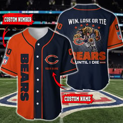 Chicago Bears Personalized Baseball Jersey BG567