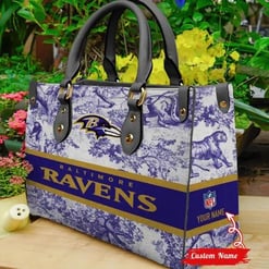 Baltimore Ravens Personalized Leather Hand Bag BB334