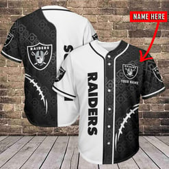 Las Vegas Raiders Personalized Baseball Jersey BG200