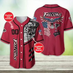 Atlanta Falcons Personalized Baseball Jersey BG389