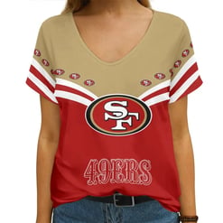 San Francisco 49ers V-neck Women T-shirt