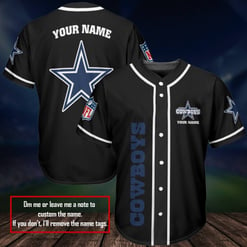 Dallas Cowboys Personalized Baseball Jersey Shirt 179