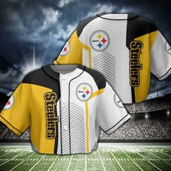 Pittsburgh Steelers Crop Top Baseball Jersey 6