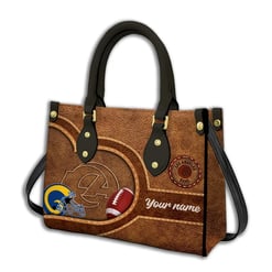 Los Angeles Rams Personalized Leather Hand Bag BBLTHB618