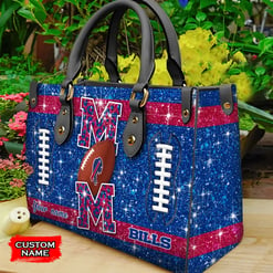 Buffalo Bills Personalized Leather Hand Bag BBLTHB571