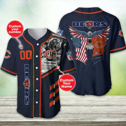 Chicago Bears Personalized Baseball Jersey BG393