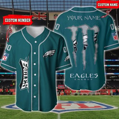 Philadelphia Eagles Personalized Baseball Jersey BG175