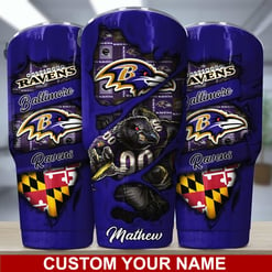 Baltimore Ravens Personalized Tumbler BG223