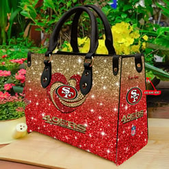 San Francisco 49ers Personalized Leather Hand Bag BBLTHB702