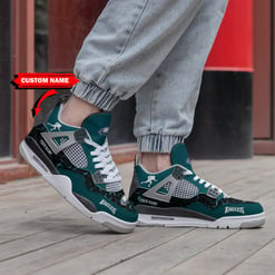 Philadelphia Eagles Personalized AJ4 Sneaker BG165