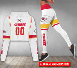 Kansas City Chiefs Personalized Combo Croptop Hoodie And Leggings BGLG377+BG2CHD377