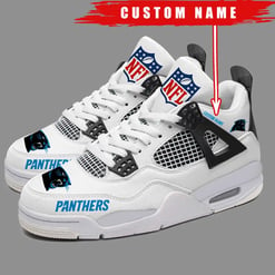 Carolina Panthers Personalized AJ4 Sneaker BG276