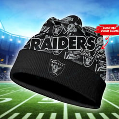 Las Vegas Raiders Personalized Wool Beanie 106