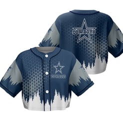 Dallas Cowboys Crop Top Baseball Jersey 92