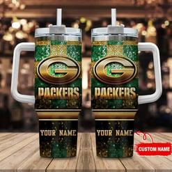 Green Bay Packers Personalized Limited Edition Sport Fan Gift 40oz Tumbler AZC40OZT090