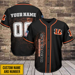 Cincinnati Bengals Personalized Baseball Jersey BG609