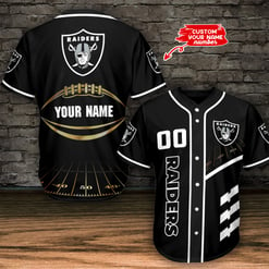 Las Vegas Raiders Personalized Baseball Jersey BG523