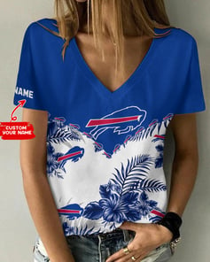 Buffalo Bills Personalized V-neck Women T-shirt BG603