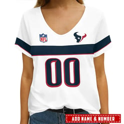 Houston Texans Personalized V-neck Women T-shirt AGCWTS260