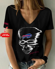 Buffalo Bills Personalized V-neck Women T-shirt BG794