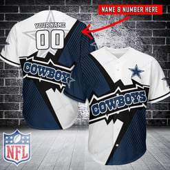 Dallas Cowboys Personalized Baseball Jersey BG303