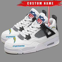 Los Angeles Chargers Personalized AJ4 Sneaker BG289