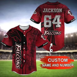 Atlanta Falcons Personalized Baseball Jersey BG82